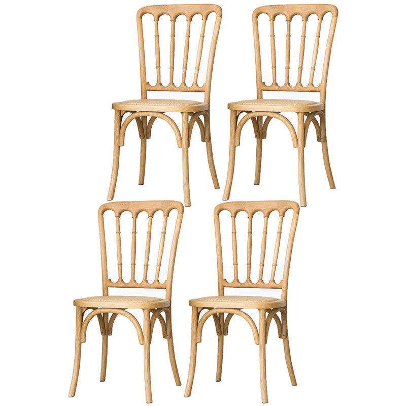 Solid Wood Traditional Dining Room Chairs Matte Finish Slat Back Chairs Wood 4 Piece Set Clearhalo ' kitchen&dining_furn' 'Dining Chairs' 'Dining Tables & Seating' 'dining_chair' 'furn' 'furn_dining_chair' 'Furniture' 'furniture_dining_chair' 'Kitchen & Dining Furniture' 'kitchen' 3484069