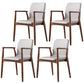 Contemporary Solid Back Kitchen Dining Arm Chair Solid Wood Dining Arm Chair Grey 4 Piece Set Walnut Clearhalo ' kitchen&dining_furn' 'Dining Chairs' 'Dining Tables & Seating' 'dining_chair' 'furn' 'furn_dining_chair' 'Furniture' 'furniture_dining_chair' 'Kitchen & Dining Furniture' 'kitchen' 3484087