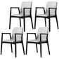 Contemporary Solid Back Kitchen Dining Arm Chair Solid Wood Dining Arm Chair Grey 4 Piece Set Black Clearhalo ' kitchen&dining_furn' 'Dining Chairs' 'Dining Tables & Seating' 'dining_chair' 'furn' 'furn_dining_chair' 'Furniture' 'furniture_dining_chair' 'Kitchen & Dining Furniture' 'kitchen' 3484105