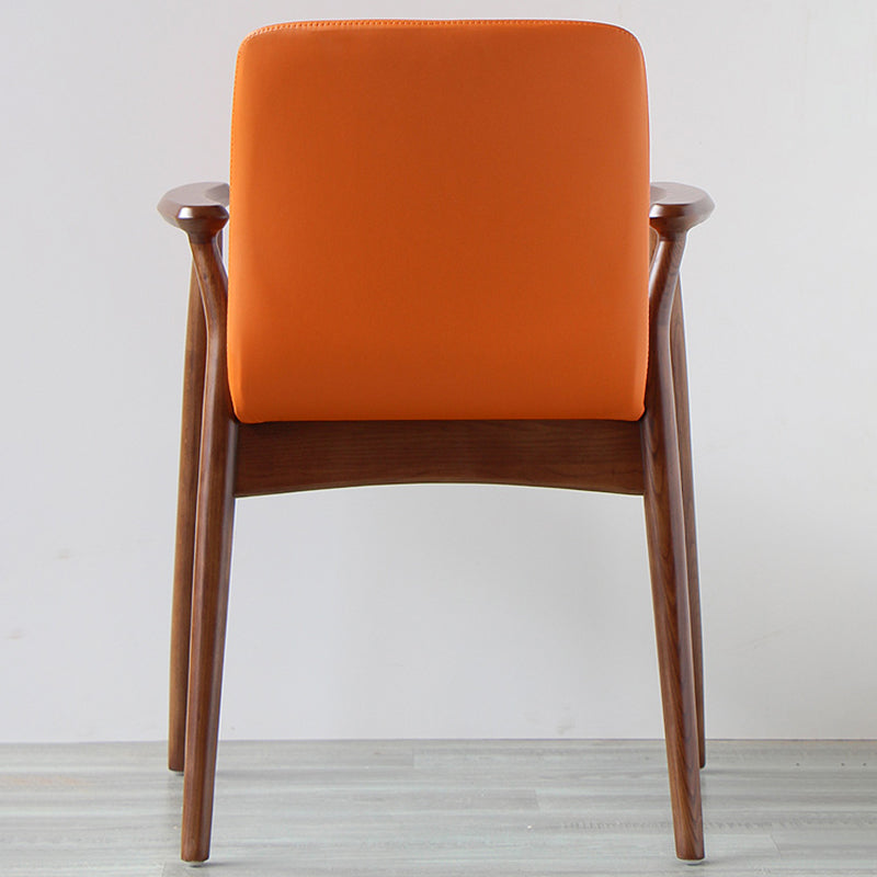 Contemporary Solid Back Kitchen Dining Arm Chair Solid Wood Dining Arm Chair Clearhalo ' kitchen&dining_furn' 'Dining Chairs' 'Dining Tables & Seating' 'dining_chair' 'furn' 'furn_dining_chair' 'Furniture' 'furniture_dining_chair' 'Kitchen & Dining Furniture' 'kitchen' 3484106