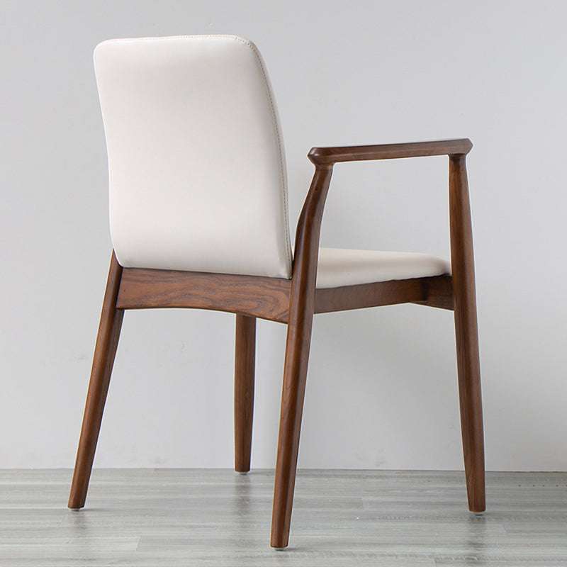 Contemporary Solid Back Kitchen Dining Arm Chair Solid Wood Dining Arm Chair Clearhalo ' kitchen&dining_furn' 'Dining Chairs' 'Dining Tables & Seating' 'dining_chair' 'furn' 'furn_dining_chair' 'Furniture' 'furniture_dining_chair' 'Kitchen & Dining Furniture' 'kitchen' 3484111