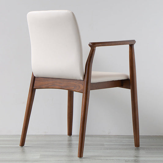 Contemporary Solid Back Kitchen Dining Arm Chair Solid Wood Dining Arm Chair Clearhalo ' kitchen&dining_furn' 'Dining Chairs' 'Dining Tables & Seating' 'dining_chair' 'furn' 'furn_dining_chair' 'Furniture' 'furniture_dining_chair' 'Kitchen & Dining Furniture' 'kitchen' 3484111