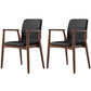 Contemporary Solid Back Kitchen Dining Arm Chair Solid Wood Dining Arm Chair Black 2 Piece Set Walnut Clearhalo ' kitchen&dining_furn' 'Dining Chairs' 'Dining Tables & Seating' 'dining_chair' 'furn' 'furn_dining_chair' 'Furniture' 'furniture_dining_chair' 'Kitchen & Dining Furniture' 'kitchen' 3484117