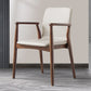 Contemporary Solid Back Kitchen Dining Arm Chair Solid Wood Dining Arm Chair Apricot 1 Piece Walnut Clearhalo ' kitchen&dining_furn' 'Dining Chairs' 'Dining Tables & Seating' 'dining_chair' 'furn' 'furn_dining_chair' 'Furniture' 'furniture_dining_chair' 'Kitchen & Dining Furniture' 'kitchen' 3484122