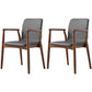 Contemporary Solid Back Kitchen Dining Arm Chair Solid Wood Dining Arm Chair Dark Gray 2 Piece Set Walnut Clearhalo ' kitchen&dining_furn' 'Dining Chairs' 'Dining Tables & Seating' 'dining_chair' 'furn' 'furn_dining_chair' 'Furniture' 'furniture_dining_chair' 'Kitchen & Dining Furniture' 'kitchen' 3484126