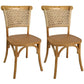 Solid Wood Country Style Dining Room Chair Matte Finish Cane Back Dining Chairs Wood 2 Piece Set Clearhalo ' kitchen&dining_furn' 'Dining Chairs' 'Dining Tables & Seating' 'dining_chair' 'furn' 'furn_dining_chair' 'Furniture' 'furniture_dining_chair' 'Kitchen & Dining Furniture' 'kitchen' 3484129