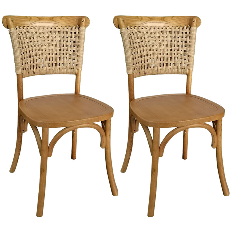 Solid Wood Country Style Dining Room Chair Matte Finish Cane Back Dining Chairs Wood 2 Piece Set Clearhalo ' kitchen&dining_furn' 'Dining Chairs' 'Dining Tables & Seating' 'dining_chair' 'furn' 'furn_dining_chair' 'Furniture' 'furniture_dining_chair' 'Kitchen & Dining Furniture' 'kitchen' 3484129