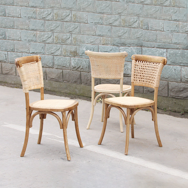 Solid Wood Country Style Dining Room Chair Matte Finish Cane Back Dining Chairs Clearhalo ' kitchen&dining_furn' 'Dining Chairs' 'Dining Tables & Seating' 'dining_chair' 'furn' 'furn_dining_chair' 'Furniture' 'furniture_dining_chair' 'Kitchen & Dining Furniture' 'kitchen' 3484132