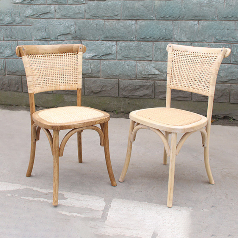 Solid Wood Country Style Dining Room Chair Matte Finish Cane Back Dining Chairs Clearhalo ' kitchen&dining_furn' 'Dining Chairs' 'Dining Tables & Seating' 'dining_chair' 'furn' 'furn_dining_chair' 'Furniture' 'furniture_dining_chair' 'Kitchen & Dining Furniture' 'kitchen' 3484134