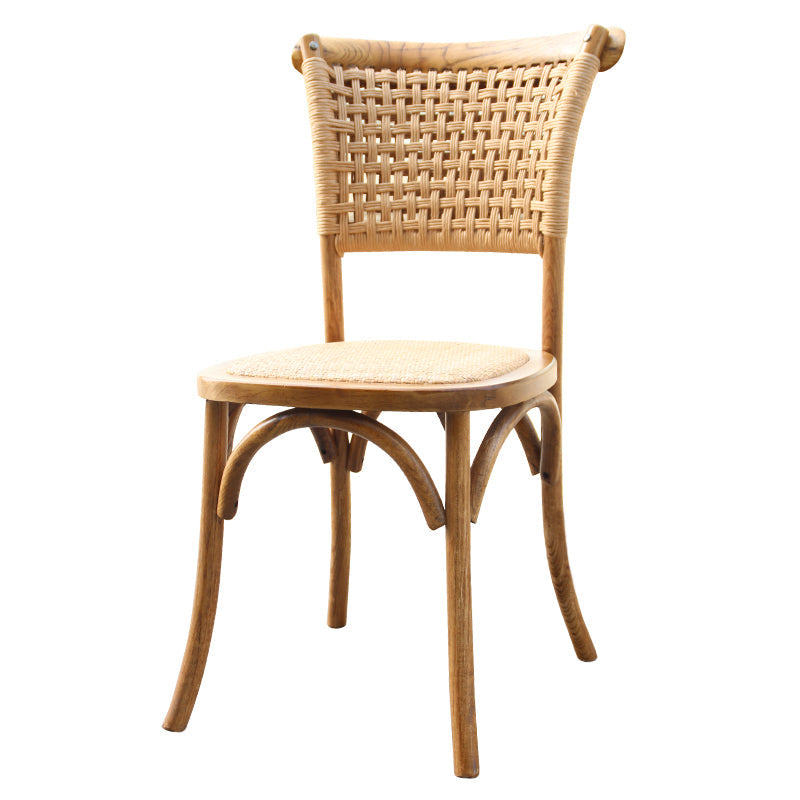 Solid Wood Country Style Dining Room Chair Matte Finish Cane Back Dining Chairs Clearhalo ' kitchen&dining_furn' 'Dining Chairs' 'Dining Tables & Seating' 'dining_chair' 'furn' 'furn_dining_chair' 'Furniture' 'furniture_dining_chair' 'Kitchen & Dining Furniture' 'kitchen' 3484136