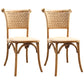Solid Wood Country Style Dining Room Chair Matte Finish Cane Back Dining Chairs Distressed Wood 2 Piece Set Clearhalo ' kitchen&dining_furn' 'Dining Chairs' 'Dining Tables & Seating' 'dining_chair' 'furn' 'furn_dining_chair' 'Furniture' 'furniture_dining_chair' 'Kitchen & Dining Furniture' 'kitchen' 3484140