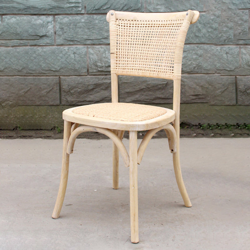 Solid Wood Country Style Dining Room Chair Matte Finish Cane Back Dining Chairs Clearhalo ' kitchen&dining_furn' 'Dining Chairs' 'Dining Tables & Seating' 'dining_chair' 'furn' 'furn_dining_chair' 'Furniture' 'furniture_dining_chair' 'Kitchen & Dining Furniture' 'kitchen' 3484143