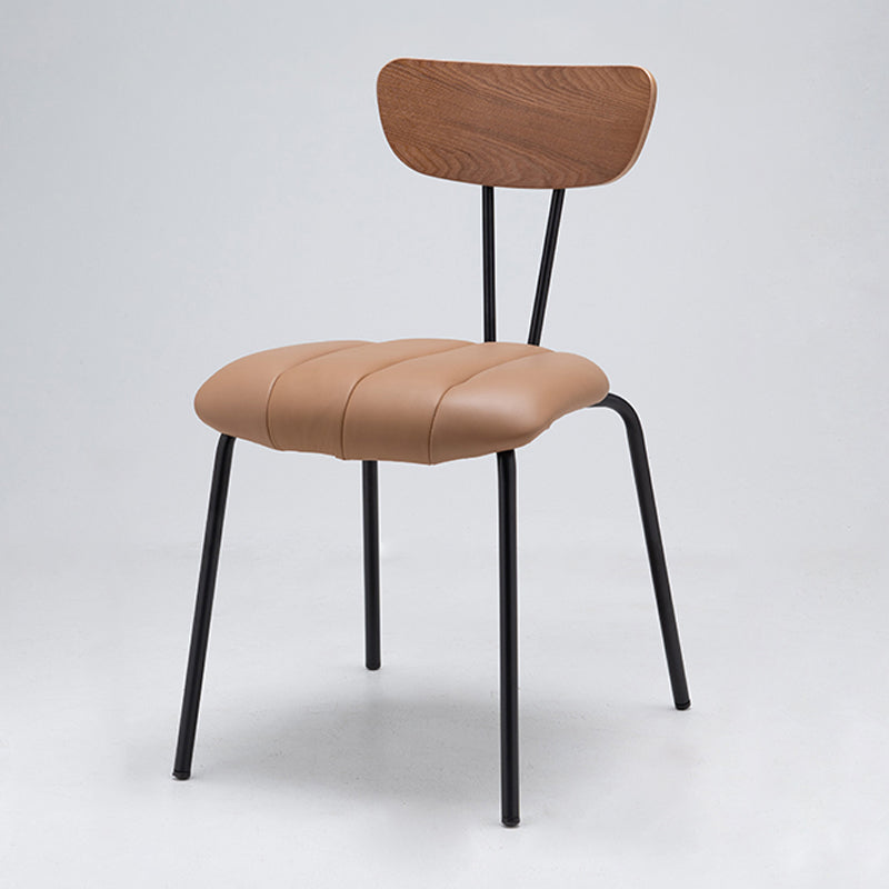 Nordic Style Solid Wood Dining Room Chair Open Back Dining Side Chair for Home Use Light Brown Brown 1 Piece Clearhalo ' kitchen&dining_furn' 'Dining Chairs' 'Dining Tables & Seating' 'dining_chair' 'furn' 'furn_dining_chair' 'Furniture' 'furniture_dining_chair' 'Kitchen & Dining Furniture' 'kitchen' 3484149