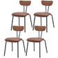 Nordic Style Solid Wood Dining Room Chair Open Back Dining Side Chair for Home Use Brown Brown 4 Piece Set Clearhalo ' kitchen&dining_furn' 'Dining Chairs' 'Dining Tables & Seating' 'dining_chair' 'furn' 'furn_dining_chair' 'Furniture' 'furniture_dining_chair' 'Kitchen & Dining Furniture' 'kitchen' 3484159