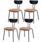 Nordic Style Solid Wood Dining Room Chair Open Back Dining Side Chair for Home Use Light Brown Black 4 Piece Set Clearhalo ' kitchen&dining_furn' 'Dining Chairs' 'Dining Tables & Seating' 'dining_chair' 'furn' 'furn_dining_chair' 'Furniture' 'furniture_dining_chair' 'Kitchen & Dining Furniture' 'kitchen' 3484164