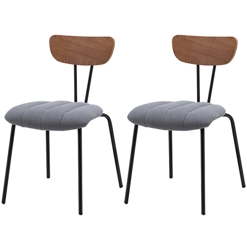 Nordic Style Solid Wood Dining Room Chair Open Back Dining Side Chair for Home Use Grey Brown 2 Piece Set Clearhalo ' kitchen&dining_furn' 'Dining Chairs' 'Dining Tables & Seating' 'dining_chair' 'furn' 'furn_dining_chair' 'Furniture' 'furniture_dining_chair' 'Kitchen & Dining Furniture' 'kitchen' 3484169