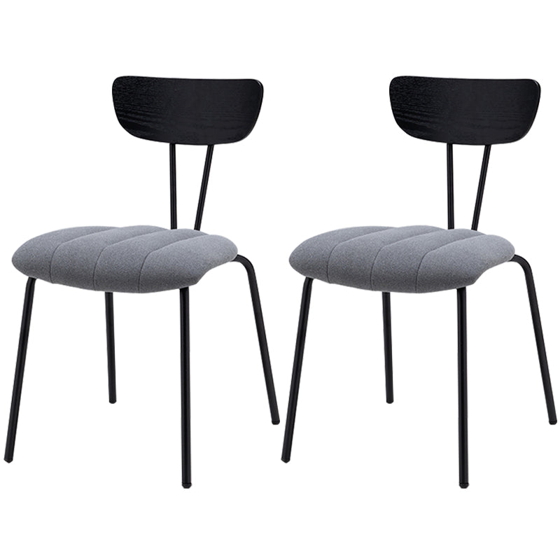 Nordic Style Solid Wood Dining Room Chair Open Back Dining Side Chair for Home Use Grey Black 2 Piece Set Clearhalo ' kitchen&dining_furn' 'Dining Chairs' 'Dining Tables & Seating' 'dining_chair' 'furn' 'furn_dining_chair' 'Furniture' 'furniture_dining_chair' 'Kitchen & Dining Furniture' 'kitchen' 3484172