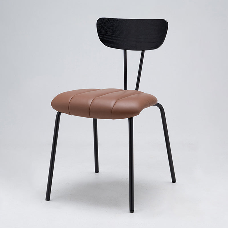 Nordic Style Solid Wood Dining Room Chair Open Back Dining Side Chair for Home Use Brown Black 1 Piece Clearhalo ' kitchen&dining_furn' 'Dining Chairs' 'Dining Tables & Seating' 'dining_chair' 'furn' 'furn_dining_chair' 'Furniture' 'furniture_dining_chair' 'Kitchen & Dining Furniture' 'kitchen' 3484174
