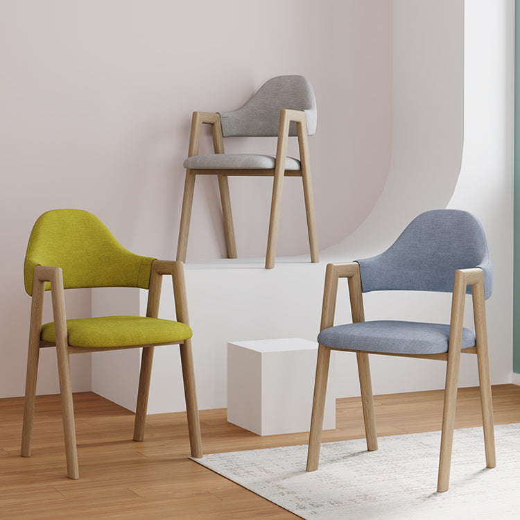 Nordic Fabric Dining Side Chair with Metal Base 33"H Open Back Dining Side Chair for Restaurant Clearhalo ' kitchen&dining_furn' 'Dining Chairs' 'Dining Tables & Seating' 'dining_chair' 'furn' 'furn_dining_chair' 'Furniture' 'furniture_dining_chair' 'Kitchen & Dining Furniture' 'kitchen' 3484177