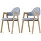 Nordic Fabric Dining Side Chair with Metal Base 33"H Open Back Dining Side Chair for Restaurant Blue 2 Piece Set Clearhalo ' kitchen&dining_furn' 'Dining Chairs' 'Dining Tables & Seating' 'dining_chair' 'furn' 'furn_dining_chair' 'Furniture' 'furniture_dining_chair' 'Kitchen & Dining Furniture' 'kitchen' 3484180