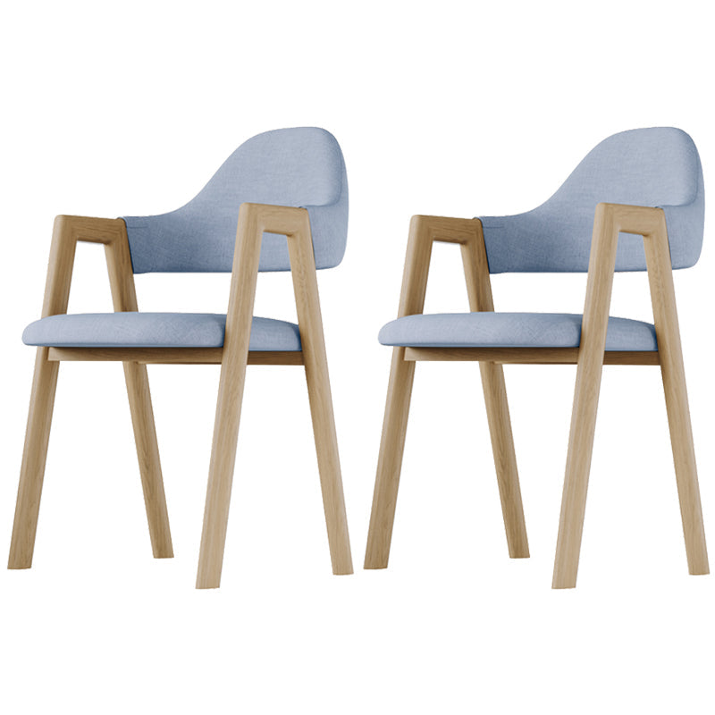 Nordic Fabric Dining Side Chair with Metal Base 33"H Open Back Dining Side Chair for Restaurant Blue 2 Piece Set Clearhalo ' kitchen&dining_furn' 'Dining Chairs' 'Dining Tables & Seating' 'dining_chair' 'furn' 'furn_dining_chair' 'Furniture' 'furniture_dining_chair' 'Kitchen & Dining Furniture' 'kitchen' 3484180