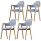 Nordic Fabric Dining Side Chair with Metal Base 33"H Open Back Dining Side Chair for Restaurant Blue 4 Piece Set Clearhalo ' kitchen&dining_furn' 'Dining Chairs' 'Dining Tables & Seating' 'dining_chair' 'furn' 'furn_dining_chair' 'Furniture' 'furniture_dining_chair' 'Kitchen & Dining Furniture' 'kitchen' 3484182