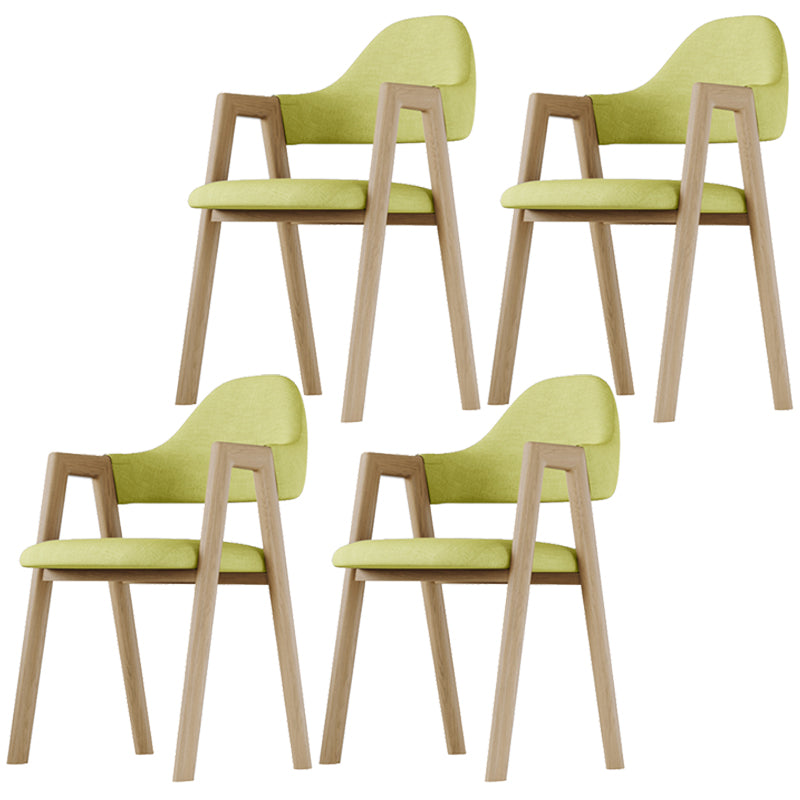 Nordic Fabric Dining Side Chair with Metal Base 33"H Open Back Dining Side Chair for Restaurant Green 4 Piece Set Clearhalo ' kitchen&dining_furn' 'Dining Chairs' 'Dining Tables & Seating' 'dining_chair' 'furn' 'furn_dining_chair' 'Furniture' 'furniture_dining_chair' 'Kitchen & Dining Furniture' 'kitchen' 3484188