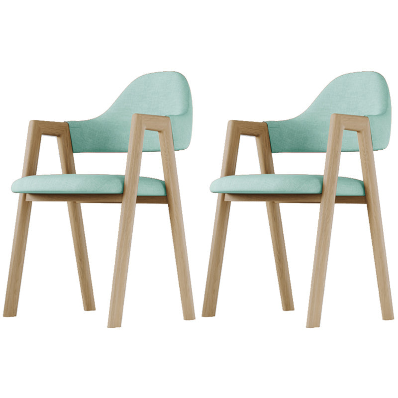 Nordic Fabric Dining Side Chair with Metal Base 33"H Open Back Dining Side Chair for Restaurant Turquoise 2 Piece Set Clearhalo ' kitchen&dining_furn' 'Dining Chairs' 'Dining Tables & Seating' 'dining_chair' 'furn' 'furn_dining_chair' 'Furniture' 'furniture_dining_chair' 'Kitchen & Dining Furniture' 'kitchen' 3484191