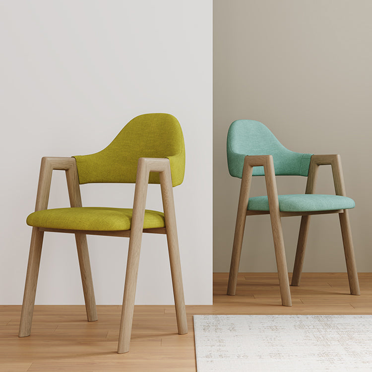 Nordic Fabric Dining Side Chair with Metal Base 33"H Open Back Dining Side Chair for Restaurant Clearhalo ' kitchen&dining_furn' 'Dining Chairs' 'Dining Tables & Seating' 'dining_chair' 'furn' 'furn_dining_chair' 'Furniture' 'furniture_dining_chair' 'Kitchen & Dining Furniture' 'kitchen' 3484197