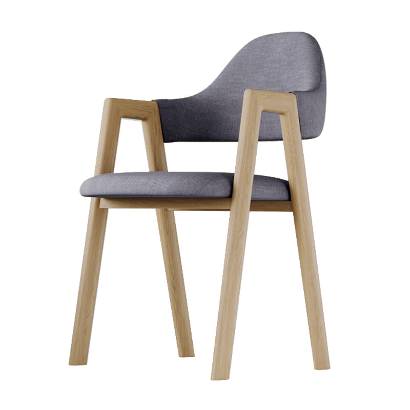 Nordic Fabric Dining Side Chair with Metal Base 33"H Open Back Dining Side Chair for Restaurant Grey 1 Piece Clearhalo ' kitchen&dining_furn' 'Dining Chairs' 'Dining Tables & Seating' 'dining_chair' 'furn' 'furn_dining_chair' 'Furniture' 'furniture_dining_chair' 'Kitchen & Dining Furniture' 'kitchen' 3484205