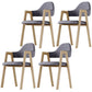 Nordic Fabric Dining Side Chair with Metal Base 33"H Open Back Dining Side Chair for Restaurant Grey 4 Piece Set Clearhalo ' kitchen&dining_furn' 'Dining Chairs' 'Dining Tables & Seating' 'dining_chair' 'furn' 'furn_dining_chair' 'Furniture' 'furniture_dining_chair' 'Kitchen & Dining Furniture' 'kitchen' 3484207