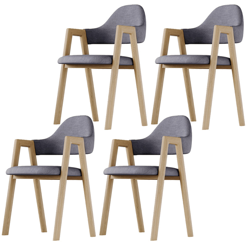 Nordic Fabric Dining Side Chair with Metal Base 33"H Open Back Dining Side Chair for Restaurant Grey 4 Piece Set Clearhalo ' kitchen&dining_furn' 'Dining Chairs' 'Dining Tables & Seating' 'dining_chair' 'furn' 'furn_dining_chair' 'Furniture' 'furniture_dining_chair' 'Kitchen & Dining Furniture' 'kitchen' 3484207