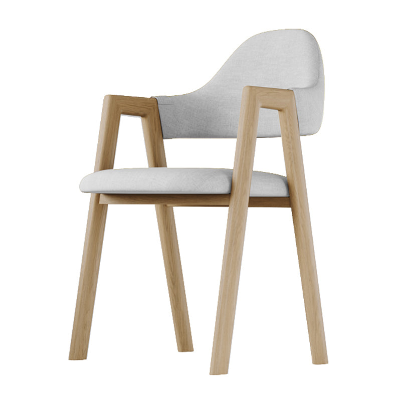 Nordic Fabric Dining Side Chair with Metal Base 33"H Open Back Dining Side Chair for Restaurant Khaki 1 Piece Clearhalo ' kitchen&dining_furn' 'Dining Chairs' 'Dining Tables & Seating' 'dining_chair' 'furn' 'furn_dining_chair' 'Furniture' 'furniture_dining_chair' 'Kitchen & Dining Furniture' 'kitchen' 3484208