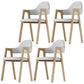 Nordic Fabric Dining Side Chair with Metal Base 33"H Open Back Dining Side Chair for Restaurant Khaki 4 Piece Set Clearhalo ' kitchen&dining_furn' 'Dining Chairs' 'Dining Tables & Seating' 'dining_chair' 'furn' 'furn_dining_chair' 'Furniture' 'furniture_dining_chair' 'Kitchen & Dining Furniture' 'kitchen' 3484210