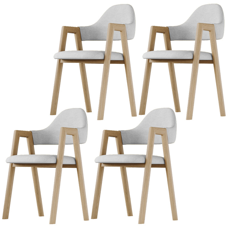 Nordic Fabric Dining Side Chair with Metal Base 33"H Open Back Dining Side Chair for Restaurant Khaki 4 Piece Set Clearhalo ' kitchen&dining_furn' 'Dining Chairs' 'Dining Tables & Seating' 'dining_chair' 'furn' 'furn_dining_chair' 'Furniture' 'furniture_dining_chair' 'Kitchen & Dining Furniture' 'kitchen' 3484210