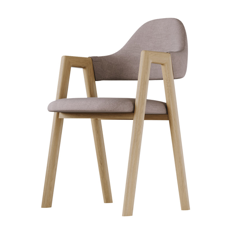 Nordic Fabric Dining Side Chair with Metal Base 33"H Open Back Dining Side Chair for Restaurant Coffee 1 Piece Clearhalo ' kitchen&dining_furn' 'Dining Chairs' 'Dining Tables & Seating' 'dining_chair' 'furn' 'furn_dining_chair' 'Furniture' 'furniture_dining_chair' 'Kitchen & Dining Furniture' 'kitchen' 3484211