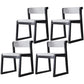 Wood Modern Dining Side Chair with Color Cushion Open Back Dining Side Chair for Kitchen White 4 Piece Set Black Clearhalo ' kitchen&dining_furn' 'Dining Chairs' 'Dining Tables & Seating' 'dining_chair' 'furn' 'furn_dining_chair' 'Furniture' 'furniture_dining_chair' 'Kitchen & Dining Furniture' 'kitchen' 3484219