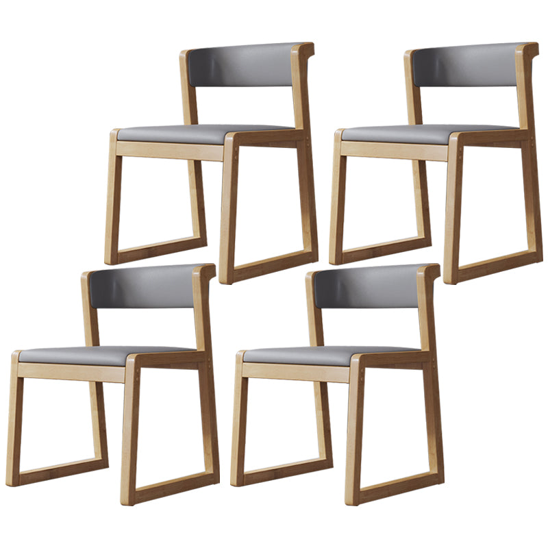Wood Modern Dining Side Chair with Color Cushion Open Back Dining Side Chair for Kitchen Grey 4 Piece Set Natural Wood Clearhalo ' kitchen&dining_furn' 'Dining Chairs' 'Dining Tables & Seating' 'dining_chair' 'furn' 'furn_dining_chair' 'Furniture' 'furniture_dining_chair' 'Kitchen & Dining Furniture' 'kitchen' 3484224
