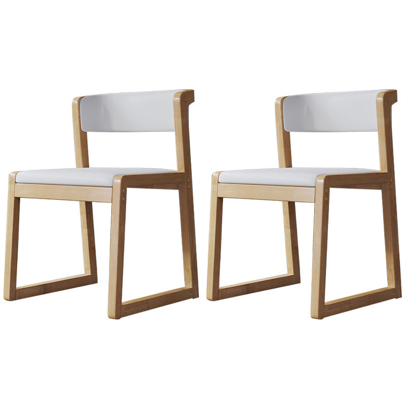 Wood Modern Dining Side Chair with Color Cushion Open Back Dining Side Chair for Kitchen White 2 Piece Set Natural Wood Clearhalo ' kitchen&dining_furn' 'Dining Chairs' 'Dining Tables & Seating' 'dining_chair' 'furn' 'furn_dining_chair' 'Furniture' 'furniture_dining_chair' 'Kitchen & Dining Furniture' 'kitchen' 3484227