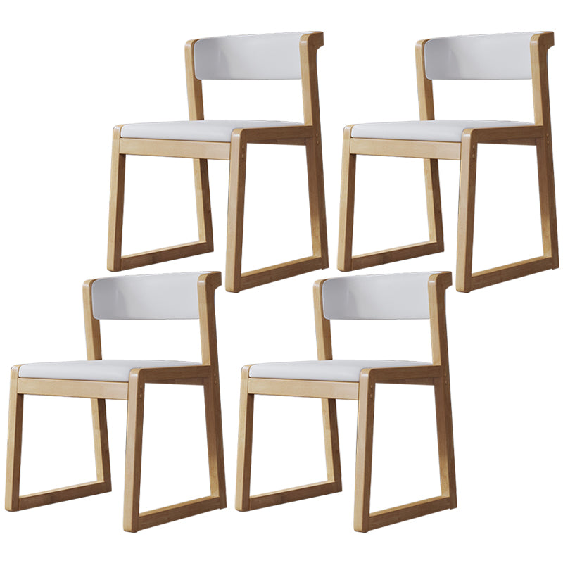 Wood Modern Dining Side Chair with Color Cushion Open Back Dining Side Chair for Kitchen White 4 Piece Set Natural Wood Clearhalo ' kitchen&dining_furn' 'Dining Chairs' 'Dining Tables & Seating' 'dining_chair' 'furn' 'furn_dining_chair' 'Furniture' 'furniture_dining_chair' 'Kitchen & Dining Furniture' 'kitchen' 3484228
