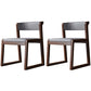 Wood Modern Dining Side Chair with Color Cushion Open Back Dining Side Chair for Kitchen Grey 2 Piece Set Walnut Clearhalo ' kitchen&dining_furn' 'Dining Chairs' 'Dining Tables & Seating' 'dining_chair' 'furn' 'furn_dining_chair' 'Furniture' 'furniture_dining_chair' 'Kitchen & Dining Furniture' 'kitchen' 3484230
