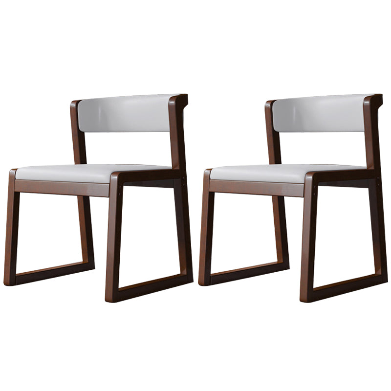 Wood Modern Dining Side Chair with Color Cushion Open Back Dining Side Chair for Kitchen White 2 Piece Set Walnut Clearhalo ' kitchen&dining_furn' 'Dining Chairs' 'Dining Tables & Seating' 'dining_chair' 'furn' 'furn_dining_chair' 'Furniture' 'furniture_dining_chair' 'Kitchen & Dining Furniture' 'kitchen' 3484233