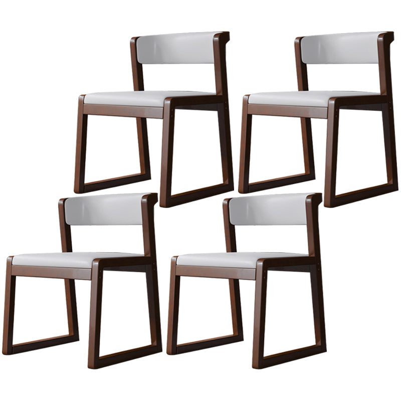 Wood Modern Dining Side Chair with Color Cushion Open Back Dining Side Chair for Kitchen White 4 Piece Set Walnut Clearhalo ' kitchen&dining_furn' 'Dining Chairs' 'Dining Tables & Seating' 'dining_chair' 'furn' 'furn_dining_chair' 'Furniture' 'furniture_dining_chair' 'Kitchen & Dining Furniture' 'kitchen' 3484234