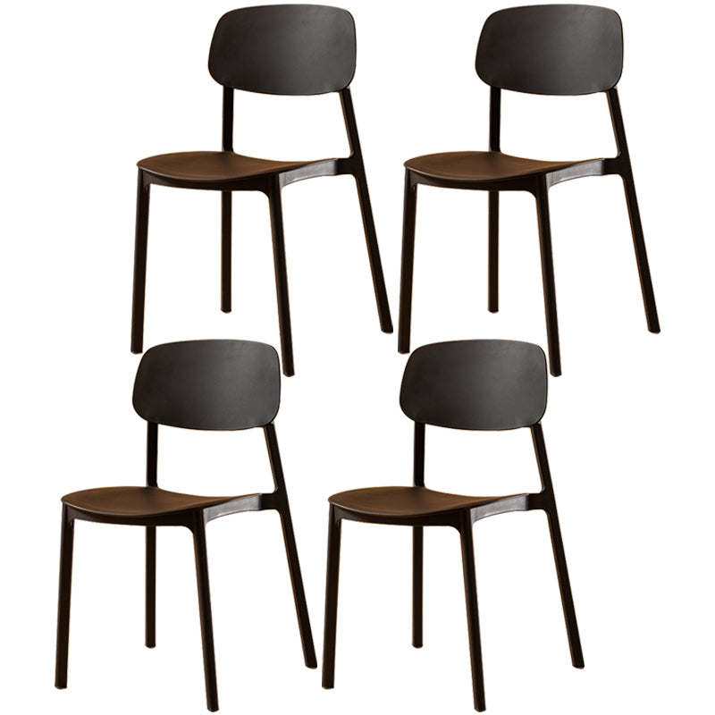 Multicolor Contemporary Style Side Chair Set Open Back Side Dining Chair Black 4 Piece Set Clearhalo ' kitchen&dining_furn' 'Dining Chairs' 'Dining Tables & Seating' 'dining_chair' 'furn' 'furn_dining_chair' 'Furniture' 'furniture_dining_chair' 'Kitchen & Dining Furniture' 'kitchen' 3484282
