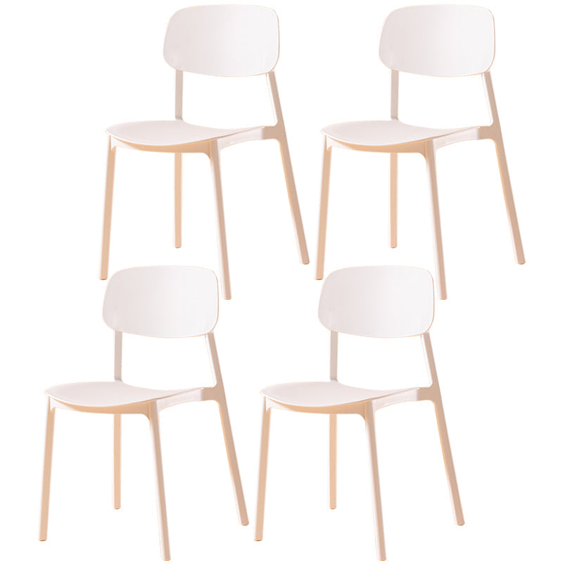 Multicolor Contemporary Style Side Chair Set Open Back Side Dining Chair White 4 Piece Set Clearhalo ' kitchen&dining_furn' 'Dining Chairs' 'Dining Tables & Seating' 'dining_chair' 'furn' 'furn_dining_chair' 'Furniture' 'furniture_dining_chair' 'Kitchen & Dining Furniture' 'kitchen' 3484287