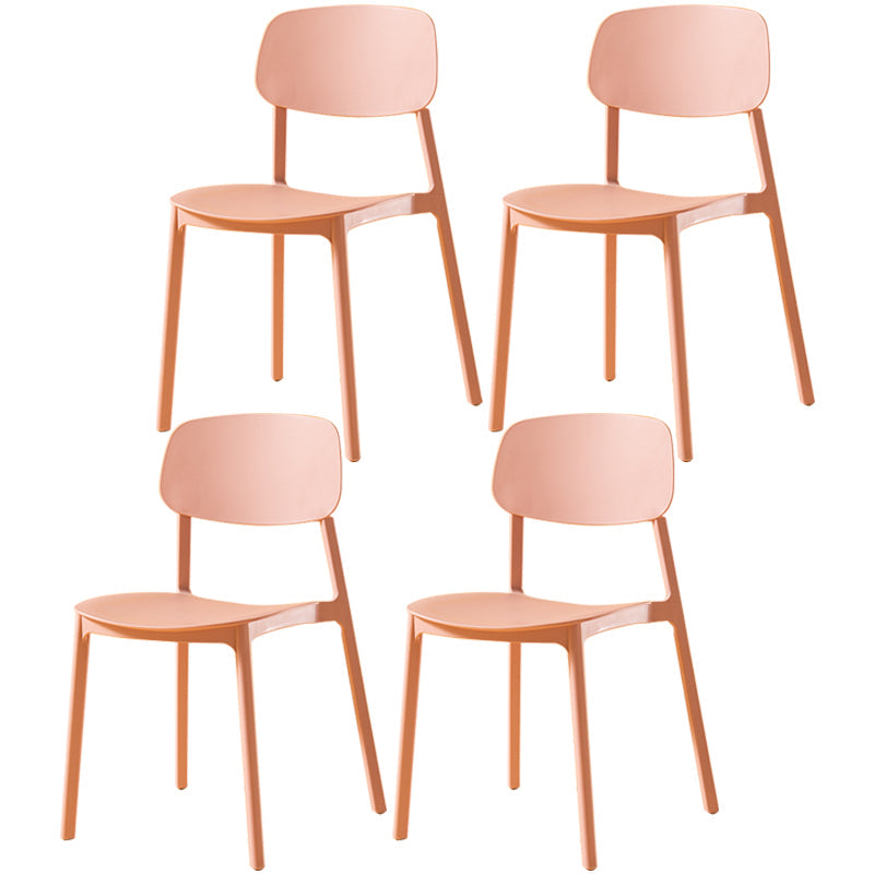 Multicolor Contemporary Style Side Chair Set Open Back Side Dining Chair Pink 4 Piece Set Clearhalo ' kitchen&dining_furn' 'Dining Chairs' 'Dining Tables & Seating' 'dining_chair' 'furn' 'furn_dining_chair' 'Furniture' 'furniture_dining_chair' 'Kitchen & Dining Furniture' 'kitchen' 3484296