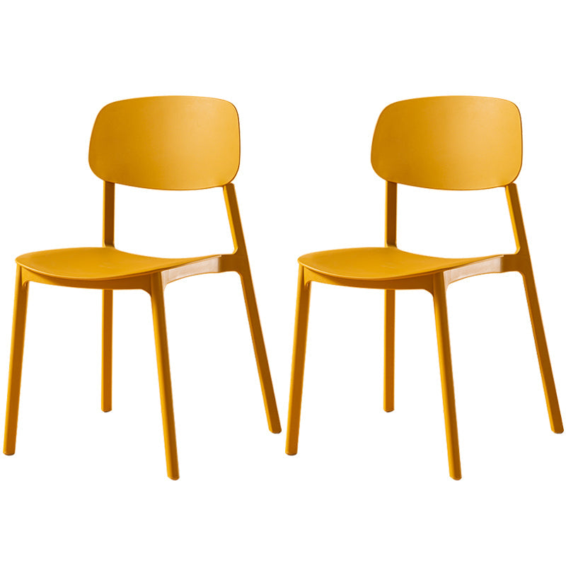 Multicolor Contemporary Style Side Chair Set Open Back Side Dining Chair Yellow 2 Piece Set Clearhalo ' kitchen&dining_furn' 'Dining Chairs' 'Dining Tables & Seating' 'dining_chair' 'furn' 'furn_dining_chair' 'Furniture' 'furniture_dining_chair' 'Kitchen & Dining Furniture' 'kitchen' 3484298