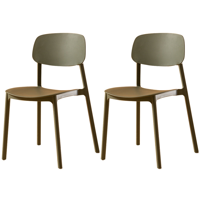 Multicolor Contemporary Style Side Chair Set Open Back Side Dining Chair Army Green 2 Piece Set Clearhalo ' kitchen&dining_furn' 'Dining Chairs' 'Dining Tables & Seating' 'dining_chair' 'furn' 'furn_dining_chair' 'Furniture' 'furniture_dining_chair' 'Kitchen & Dining Furniture' 'kitchen' 3484307