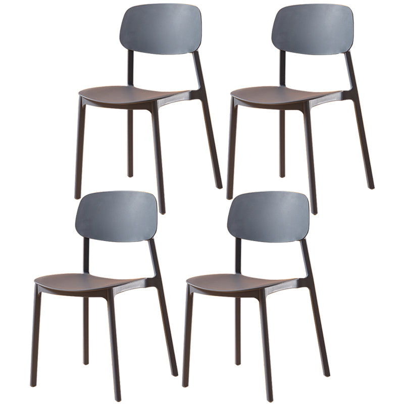 Multicolor Contemporary Style Side Chair Set Open Back Side Dining Chair Gray Blue 4 Piece Set Clearhalo ' kitchen&dining_furn' 'Dining Chairs' 'Dining Tables & Seating' 'dining_chair' 'furn' 'furn_dining_chair' 'Furniture' 'furniture_dining_chair' 'Kitchen & Dining Furniture' 'kitchen' 3484311