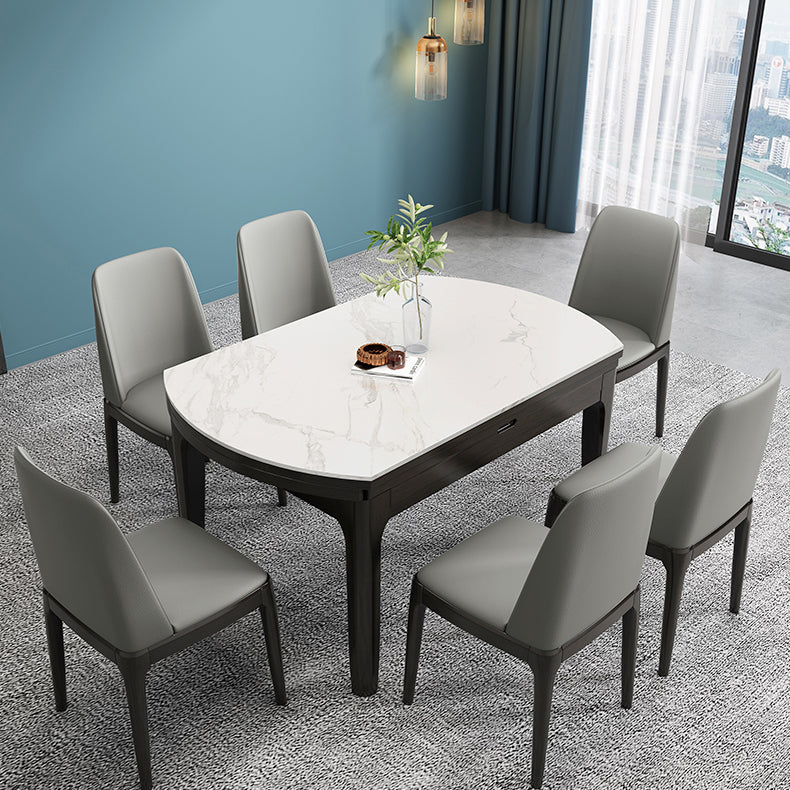 Modern Leather Armless Dining Chairs Solid Back Side Chair with Wood Legs Clearhalo ' kitchen&dining_furn' 'Dining Chairs' 'Dining Tables & Seating' 'dining_chair' 'furn' 'furn_dining_chair' 'Furniture' 'furniture_dining_chair' 'Kitchen & Dining Furniture' 'kitchen' 3484338